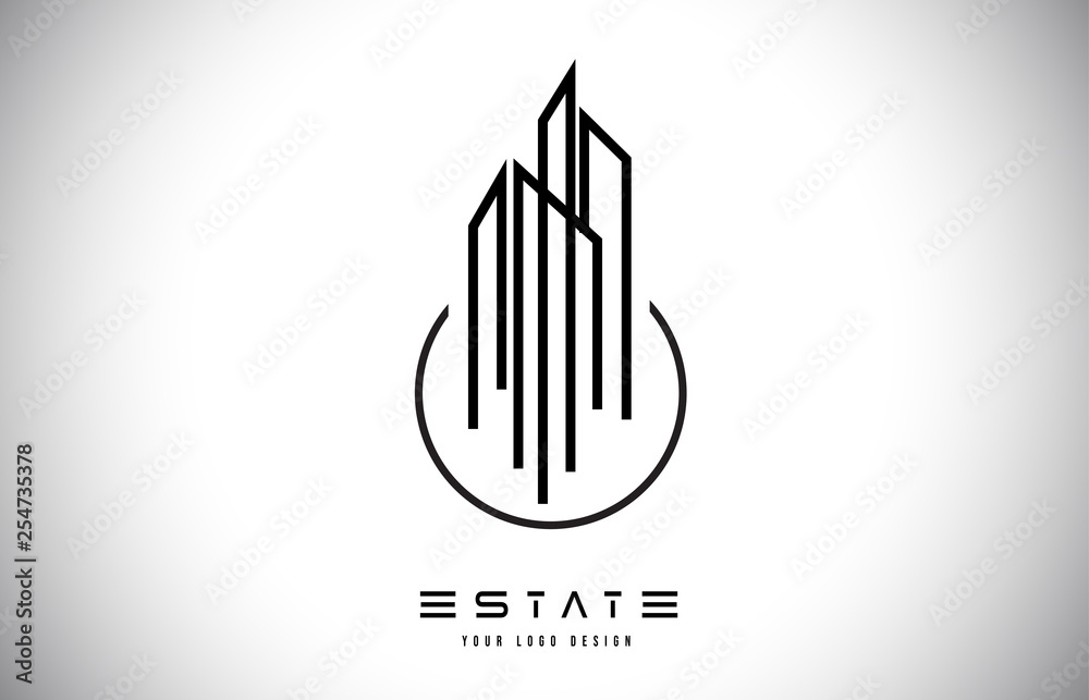 Real Estate Modern Monogram Logo Design. Real Estate Lines Abstract Buildings Icon. Real Estate Modern Monogram Logo Design. Real Estate Lines Abstract Buildings Icon.