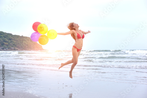 beach at summer.