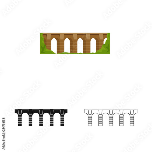 Vector illustration of connection and design icon. Collection of connection and side stock vector illustration.