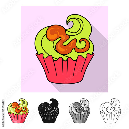 Vector illustration of confectionery and culinary logo. Collection of confectionery and product vector icon for stock.