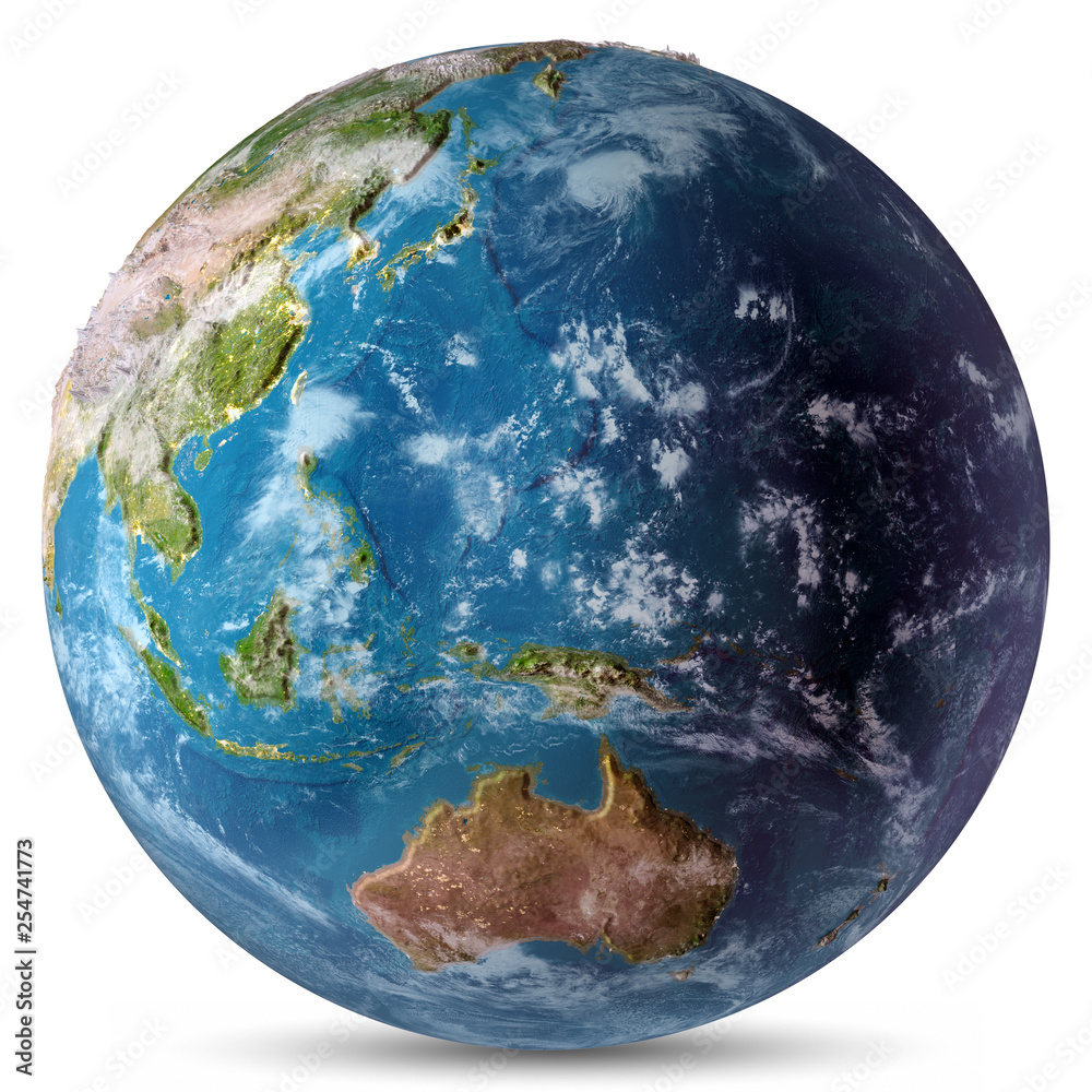 Fototapeta premium Pacific white isolated