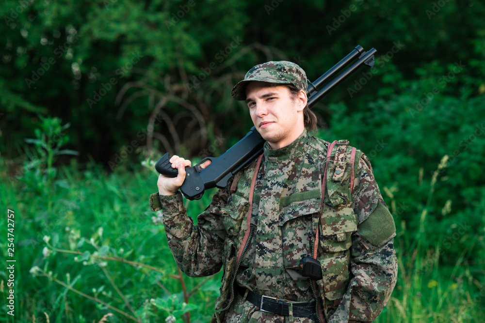 airsoft player on the game of war