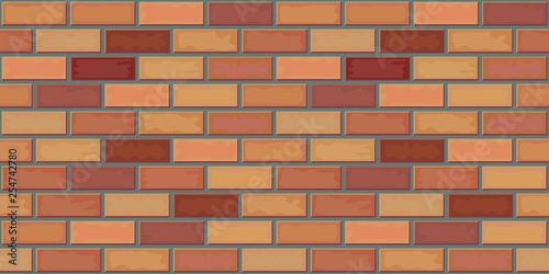 Brick texture. Laying of stone blocks. Seamless pattern. Vector illustration.