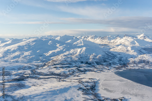Norwegische Berge/Fjords aus der Luft