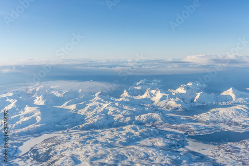 Norwegische Berge/Fjords aus der Luft