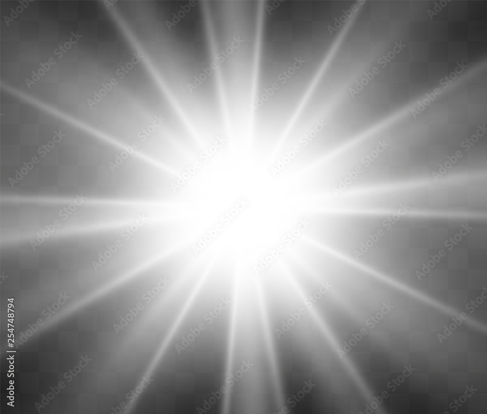 Special lens flash, light effect. The flash flashes rays and searchlight. illust.White glowing light. Beautiful star Light from the rays. The sun is backlit. Bright beautiful star. Sunlight. Glare Special lens flash, light effect. The flash flashes rays and searchlight. illust.White glowing light. Beautiful star Light from the rays. The sun is backlit. Bright beautiful star. Sunlight. Glare