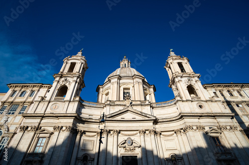 Photography Sant'Agnese in Agone church on Navona square in Rome, Italy