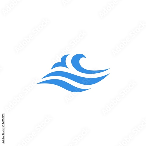 wave water sea logo vector icon illustration