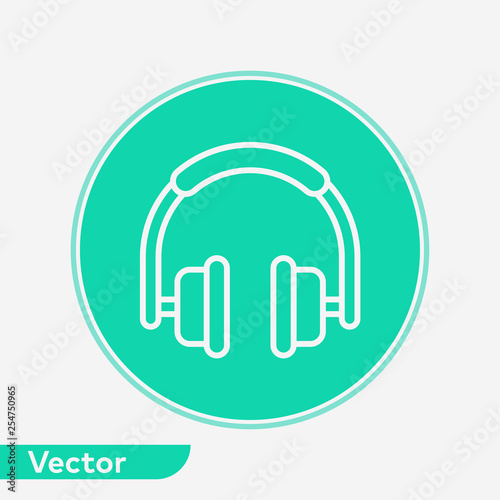 Headphones vector icon sign symbol