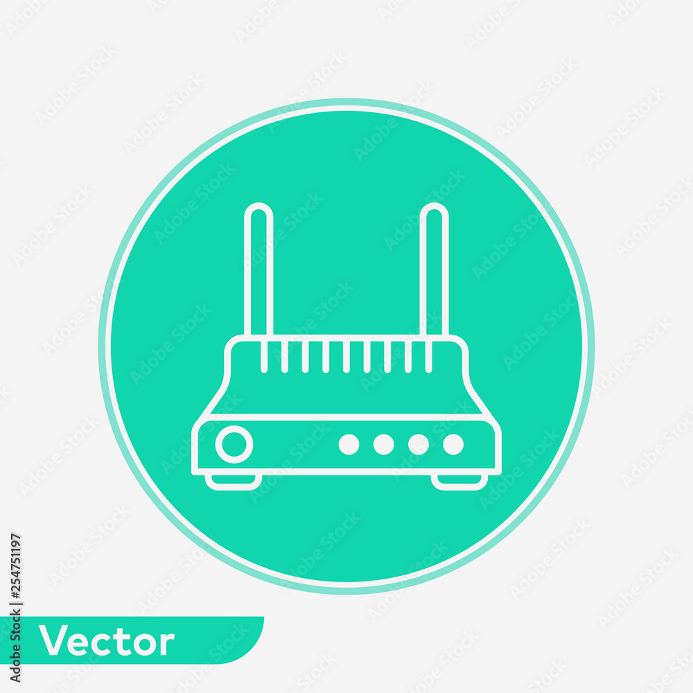 Router vector icon sign symbol Router vector icon sign symbol