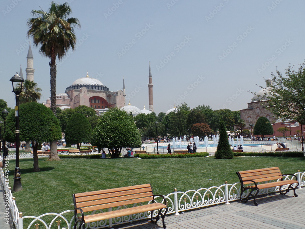 Obraz premium Vista de Santa Sofía en estambul