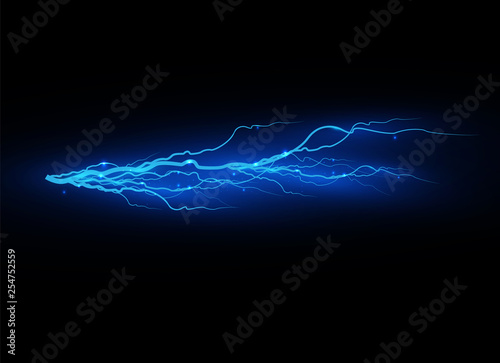 Lightning on a transparent