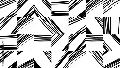 The geometric pattern of lines. Monochrom geometry trendy vector seamless background