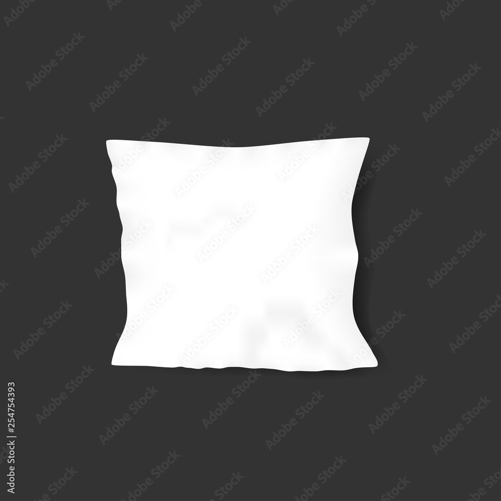 Simple pillow template vector mockup.