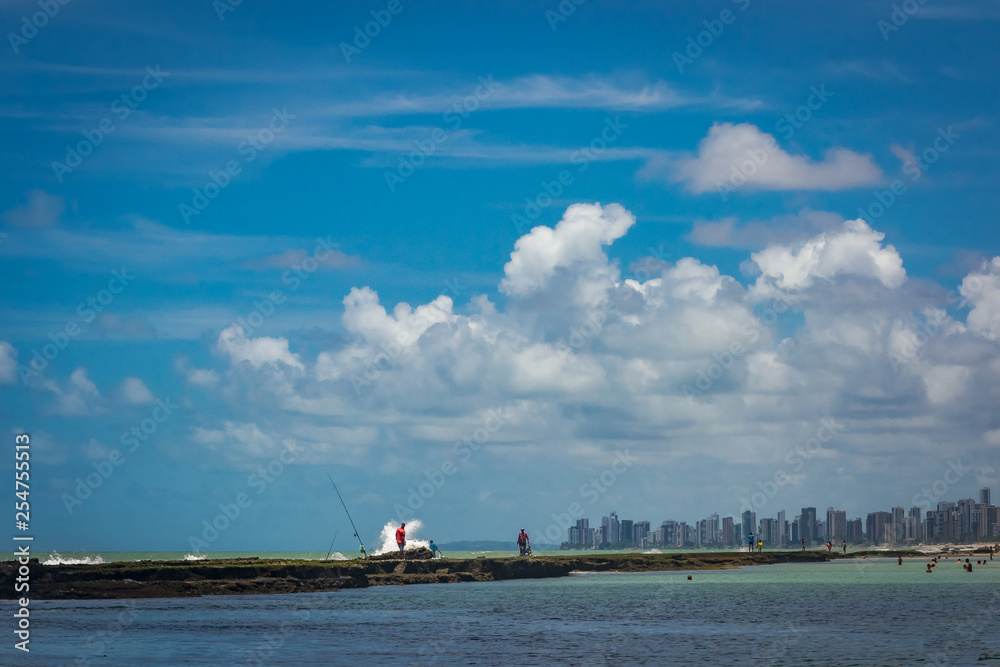 Fototapeta premium Cities of Brazil - Recife, Pernambuco state's capital - Boa Viagem Beach