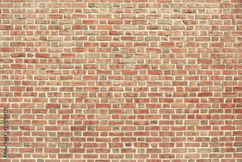Old red brick wall background