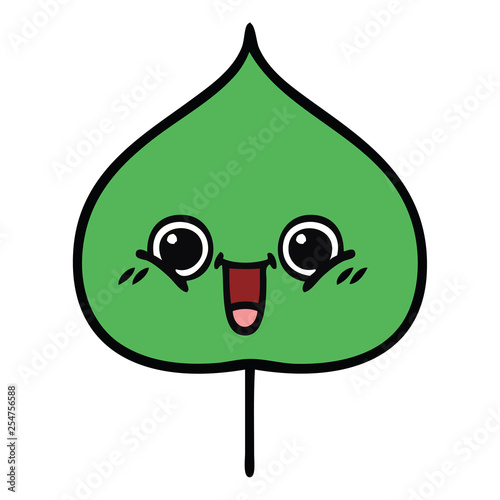 Konstfotografi cute cartoon expressional leaf