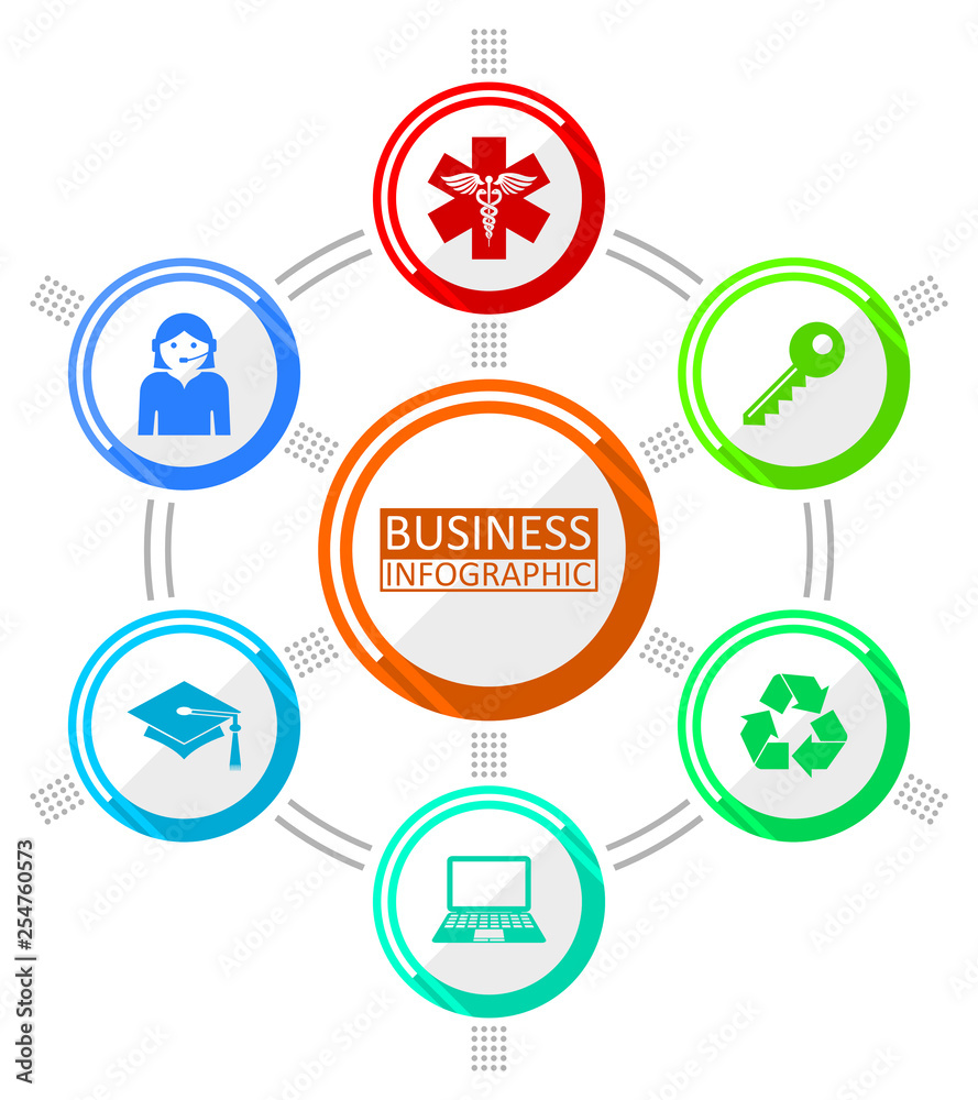 Infographic vector template for business presentation