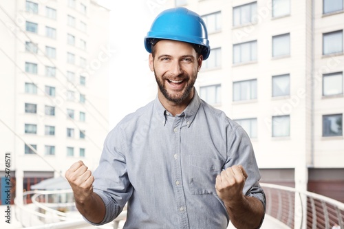 Happy successful builder in hardhat