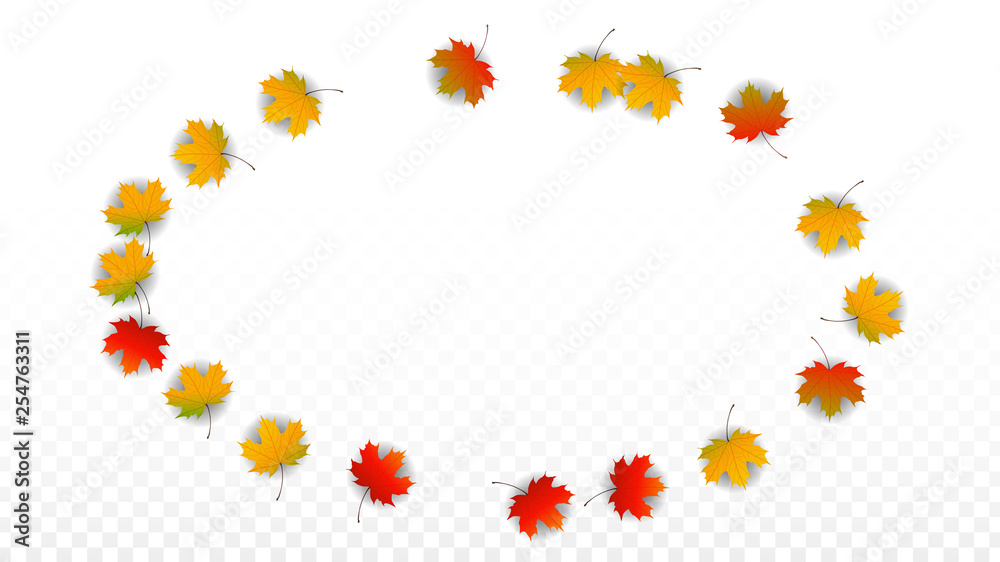 September Vector Background with Golden Falling Leaves. Autumn Illustration with Maple Red, Orange, Yellow Foliage. Isolated Leaf on Transparent Background. Bright Swirl. Suitable for Posters. September Vector Background with Golden Falling Leaves. Autumn Illustration with Maple Red, Orange, Yellow Foliage. Isolated Leaf on Transparent Background. Bright Swirl. Suitable for Posters.