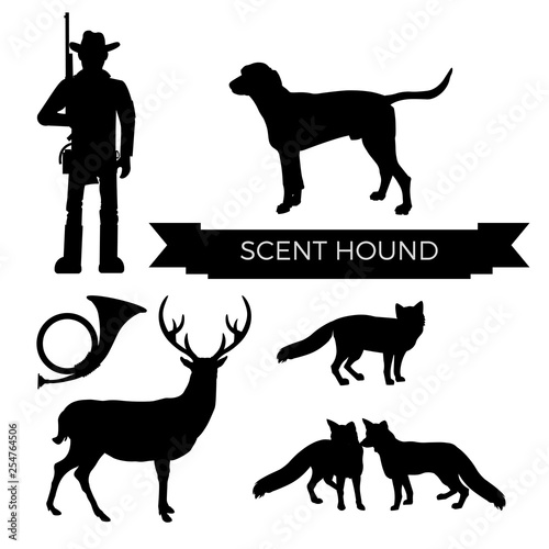 Hunting set vector