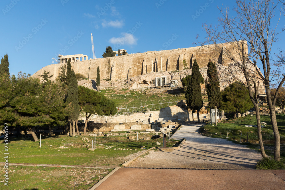 Panoramic view of Acropolis of Athens, Attica, Greece