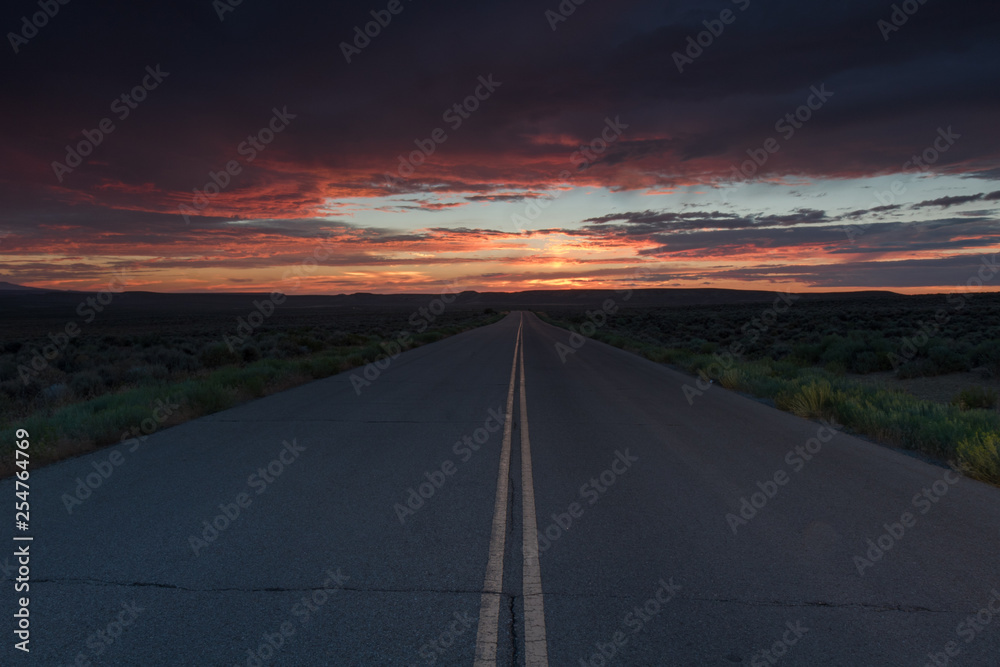 road into sunset