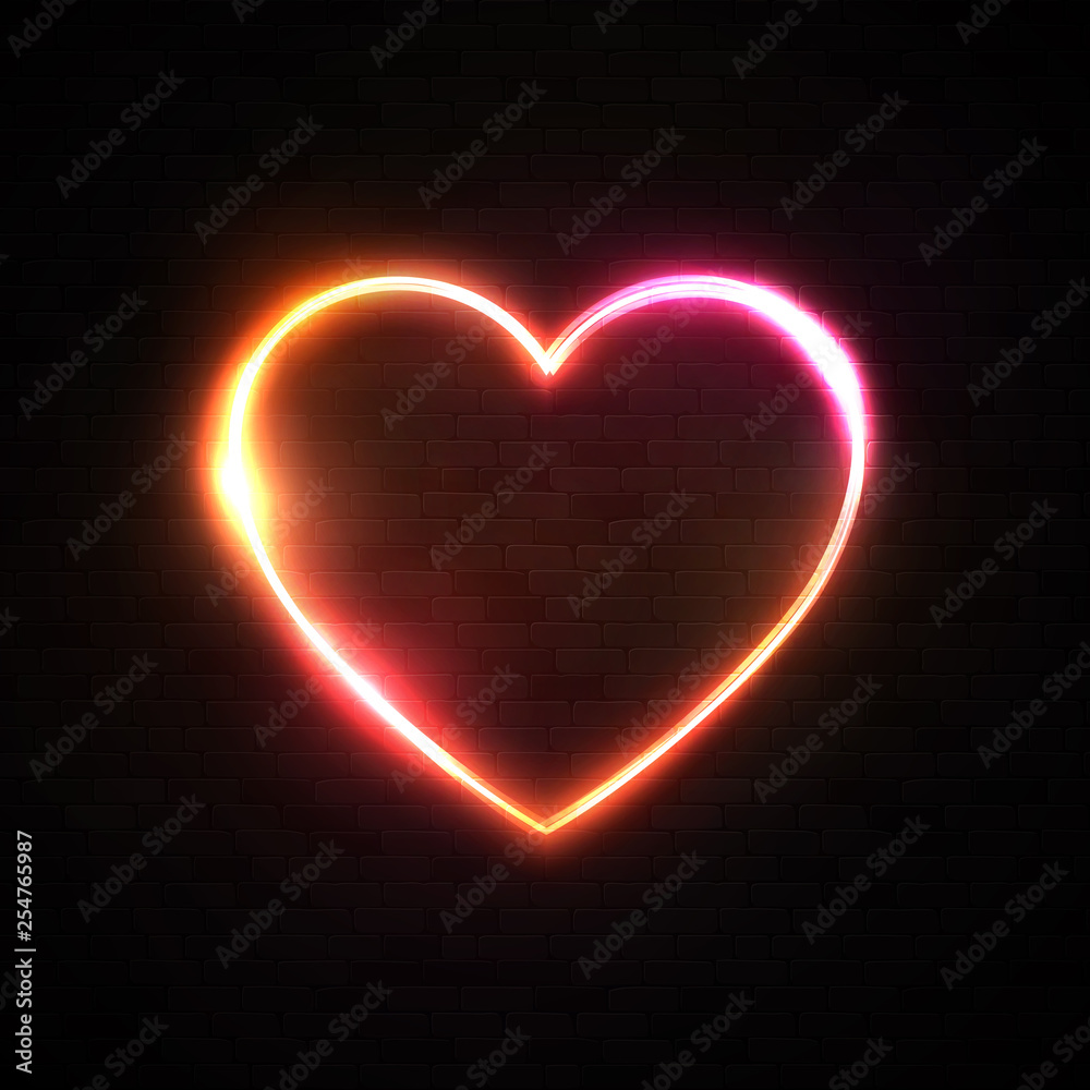 Love background neon lights sign design Royalty Free Vector
