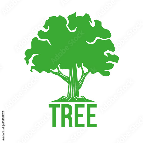 Logotype of a tree, a field of application education, family, medicine