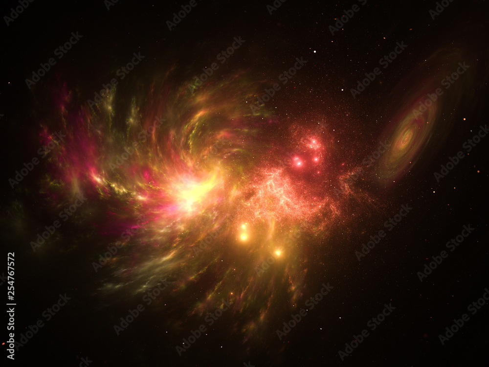 Starfield, stars and space dust scattered throughout the universe. Vast open interstellar space, cosmic abstract artwork. Glowing cloud nebula, interplanetary travel, astral artwork.