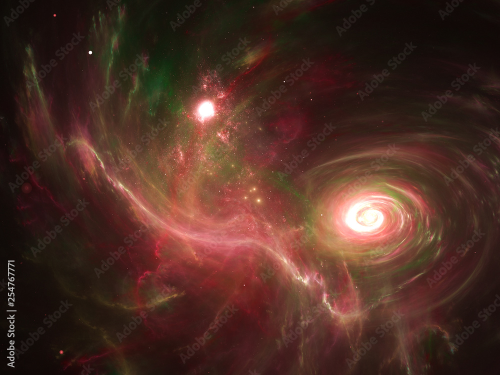 Obraz premium Starfield, stars and space dust scattered throughout the universe. Vast open interstellar space, cosmic abstract artwork. Glowing cloud nebula, interplanetary travel, astral artwork.