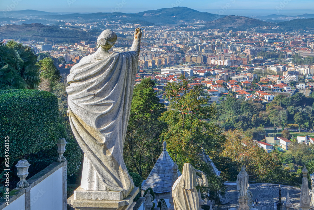 View from the top of Bom Jesus do Monte, Braga, Portugal