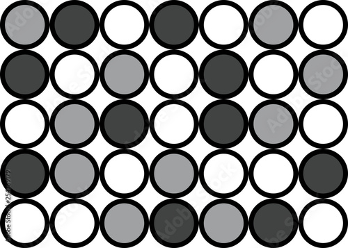 Abstract circle pattern grid with grey colours