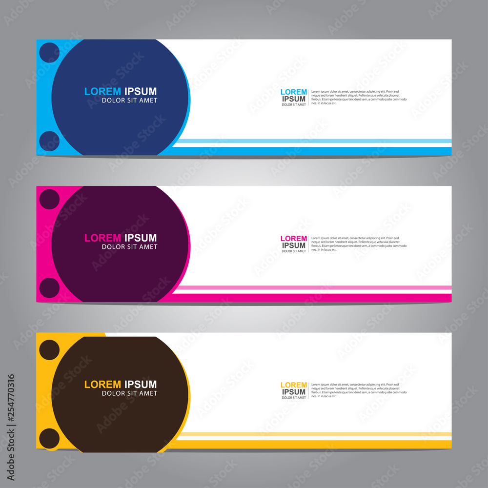 Vector abstract web banner design template. Collection of web banner template. Abstract geometric web design banner template isolated on grey background. Vector abstract web banner design template. Collection of web banner template. Abstract geometric web design banner template isolated on grey background.