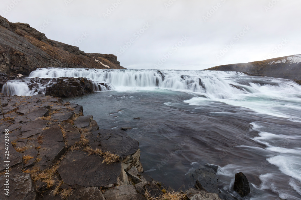 Iceland, Golden Circle, Gullfoss Waterfall Iceland, Golden Circle, Gullfoss Waterfall