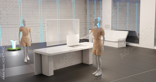 robots in the office 3d-ill...