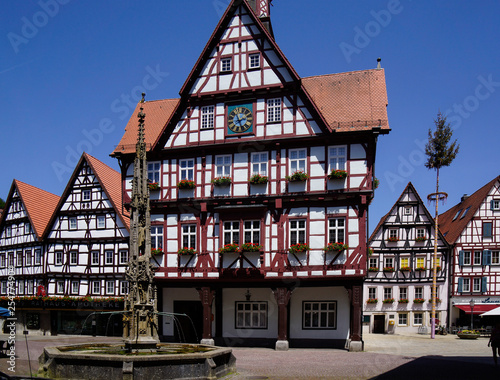market place with fountain of bad urach
