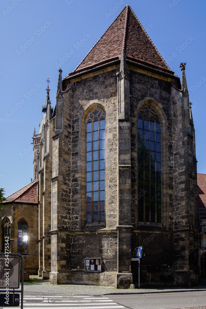 gothic church of bad urach in summer