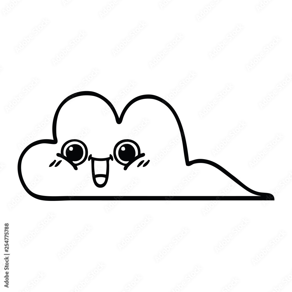 line drawing cartoon snow cloud line drawing cartoon snow cloud
