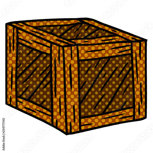 cartoon doodle of a wooden crate