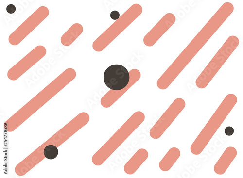 Vector abstact art. Texture made of colorful pink and black spots, circles. Simple illustration template for invitations, cards, banner, textile, wrapping paper and other design. White background 