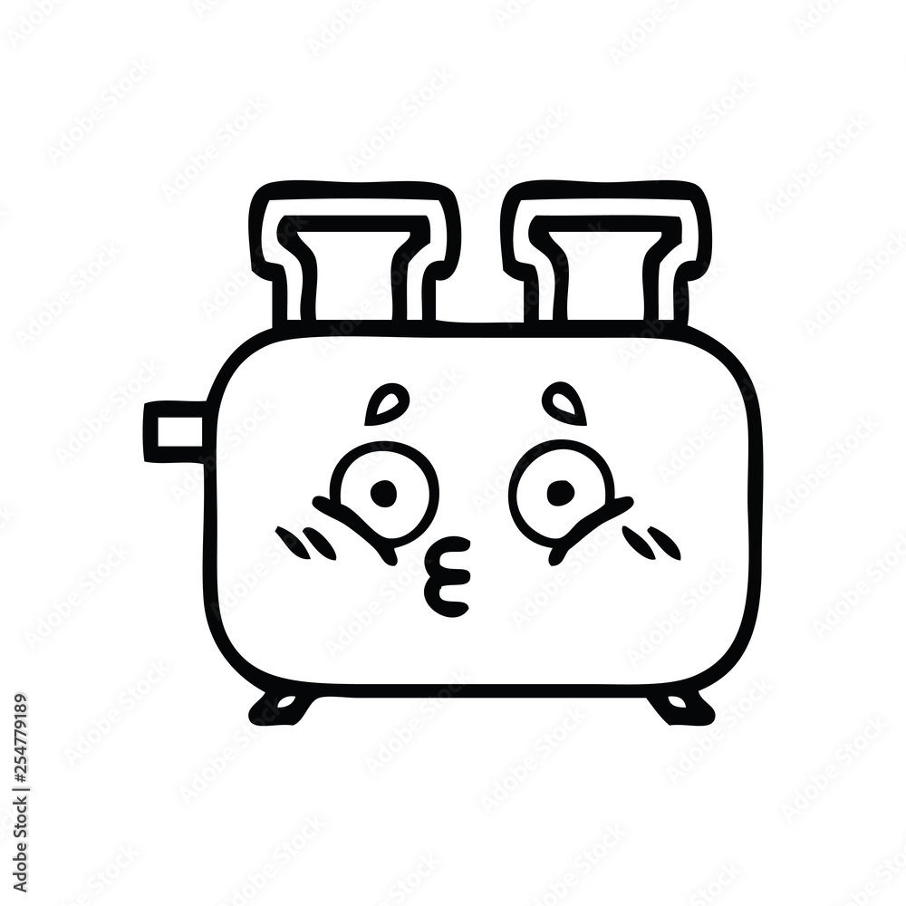 line drawing cartoon of a toaster line drawing cartoon of a toaster