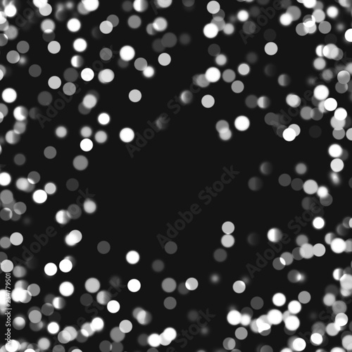 Light effect is bright sparkles bokeh, on black background.