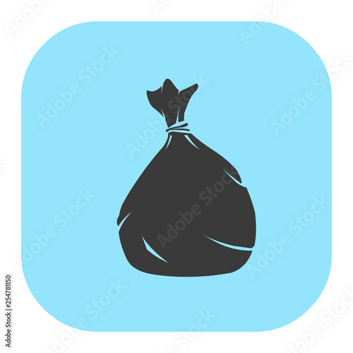 Garbage Bin Bags Icon Illustration Silhouette