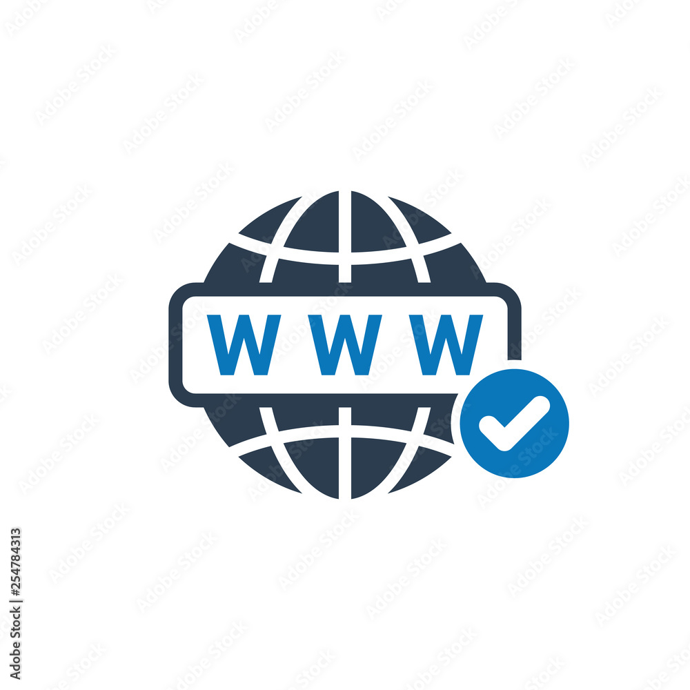 Web icon with check sign. Web icon and approved, confirm, done, tick, completed symbol Web icon with check sign. Web icon and approved, confirm, done, tick, completed symbol