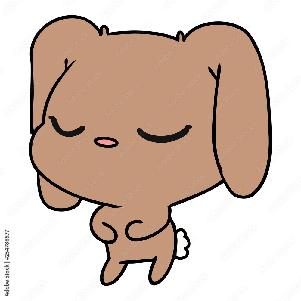 Fototapeta premium cartoon of cute kawaii bunny