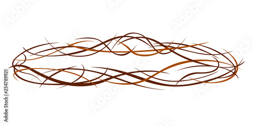 Isoalted crown of thorns image. Vector illustration design