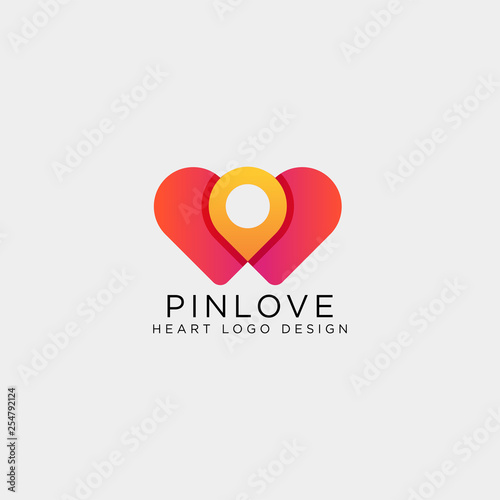 love point location mark logo template vector illustration icon element isolated