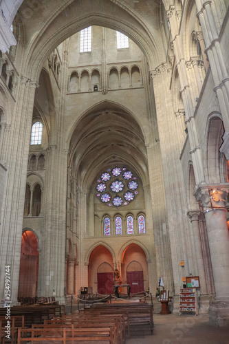 Picardie - Aisne - Laon - Intérieur cathédrale Notre-Dame