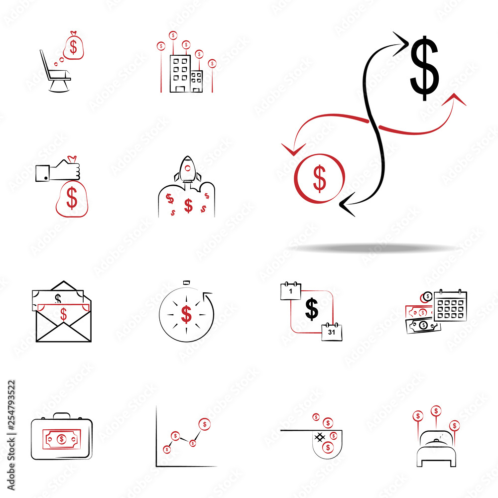 Money flow icon. Finance icons universal set for web and mobile